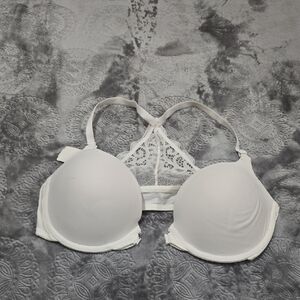 Lily of France White Lace Halter Bra